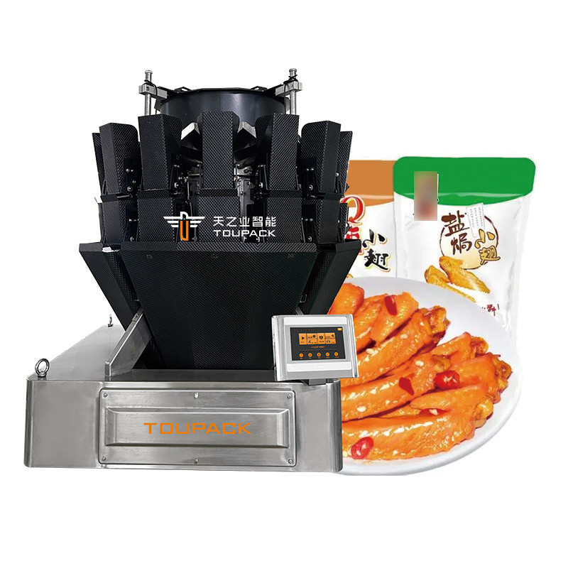 เครื่องชั่งเนื้อแบบสกรูบอร์ดแบบแบบ PLC Multihead Weigher เครื่องชั่งเนื้อแบบสกรูบอร์ดแบบสกรูบอร์ดแบบ PLC