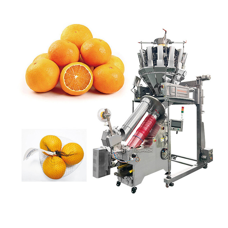 เครื่องบรรจุกระเป๋า Orange Net กระเทียมฝรั่ง กระเป๋า Net Clipper Packer Mesh Bag Sealing Clipping Machine