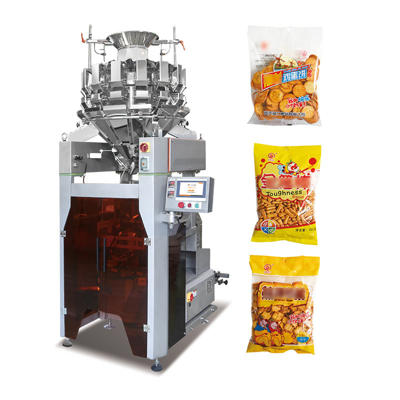 เครื่องชั่งไนโตรเจนอัตโนมัติ Multi Head Weigher Snack Food Vffs พร้อมเครื่องตรวจโลหะ