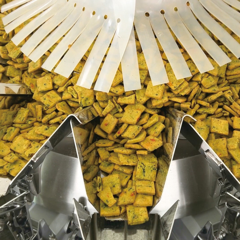 เครื่องชั่งไนโตรเจนอัตโนมัติ Multi Head Weigher Snack Food Vffs พร้อมเครื่องตรวจโลหะ