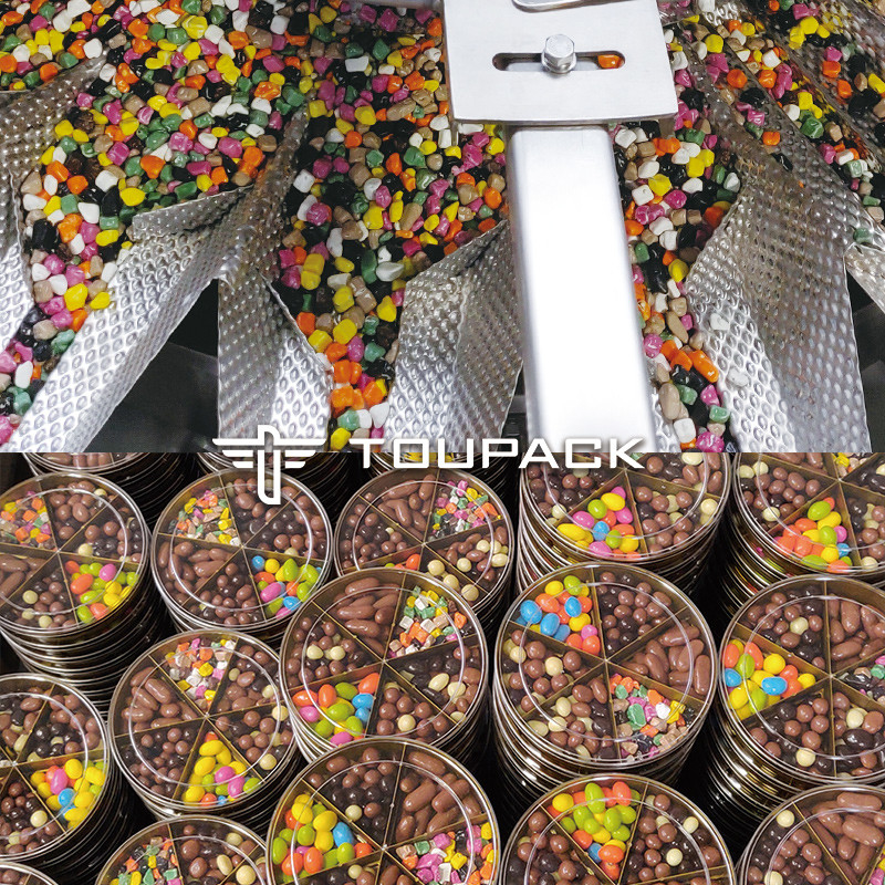 อัตโนมัติ พลาสติกผสมช็อคโกแลต กระปุกกรองเติมเครื่อง ช็อคโกแลตลูกบอล หนัก Candy เติมเครื่อง