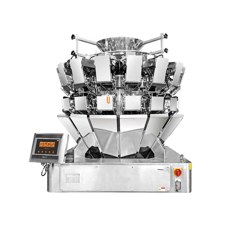 14 Hopper Multihead Weigher อัตโนมัติ Doypack Packaging Machine ไนโตรเจน เครื่องบรรจุชิปข้าวโพด