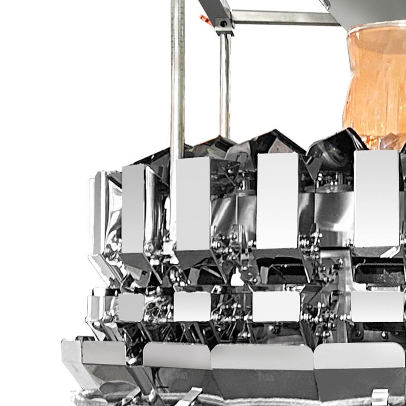 14 Hopper Multihead Weigher อัตโนมัติ Doypack Packaging Machine ไนโตรเจน เครื่องบรรจุชิปข้าวโพด