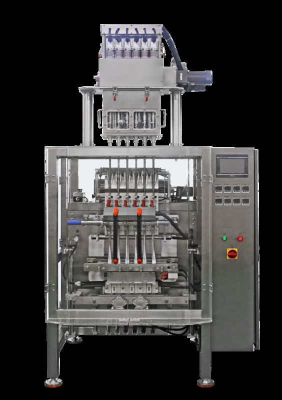 เครื่องบรรจุกระเป๋าสะพายน้ําเหลวหลายเลน ความเร็วสูง