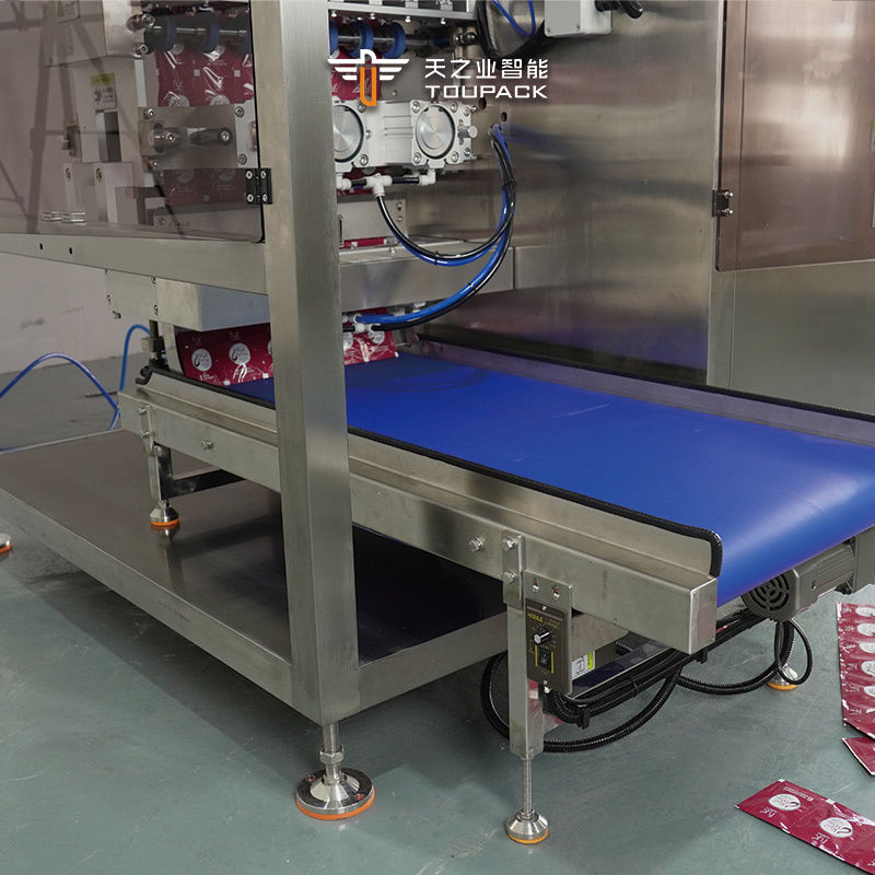 เครื่องบรรจุของเหลวแบบซีล 4 ด้านหลายช่องทาง เครื่องบรรจุแชมพู กาแฟ เครื่องบรรจุซอง เครื่องบรรจุเครื่องเทศ สารดูดความชื้น เครื่องบรรจุเจลแบบแท่ง สำหรับของเหลว