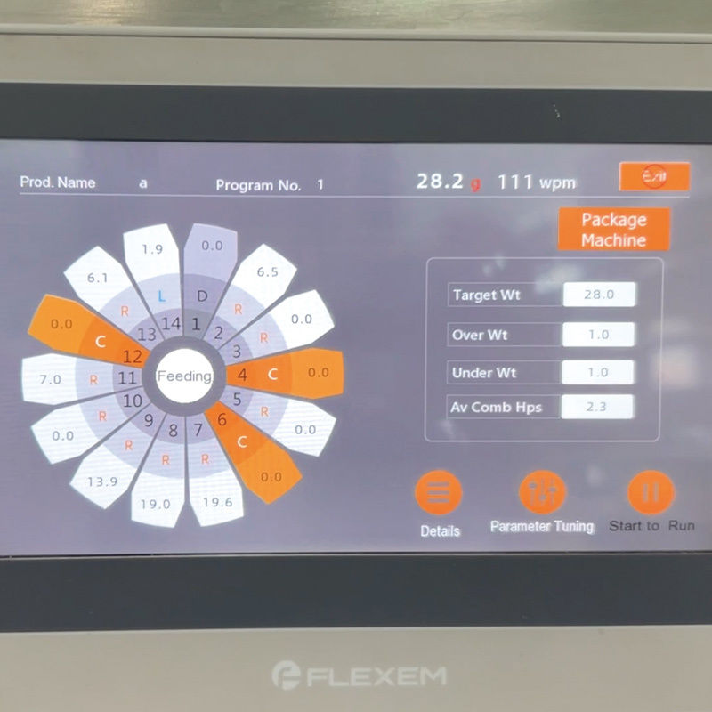 คุณภาพสูง ติดตั้งอัตโนมัติ ปริมาณอนุภาค อาหารว่าง ปิดอาหาร เติมบรรจุ VFFS เครื่องชั่งและบรรจุ