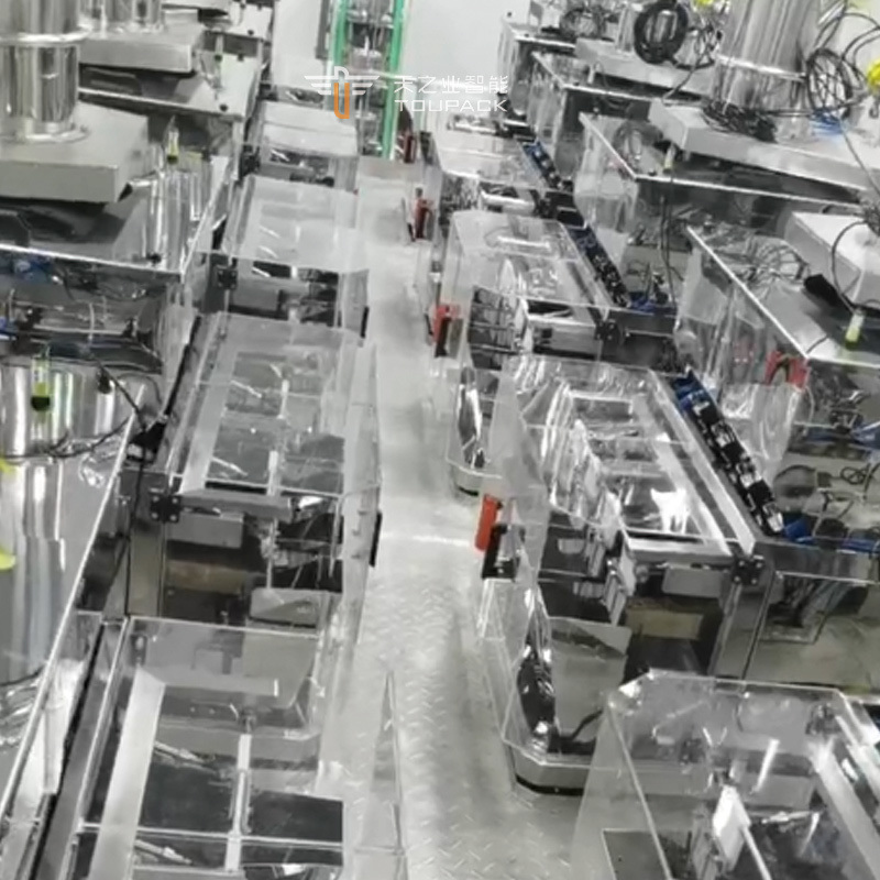 VFFS 1kg 2kg 5kg เครื่องชั่งอัตโนมัติ ถุงอาหารสัตว์ แพคเกจ เครื่องปิด เครื่องบรรจุอาหารนก