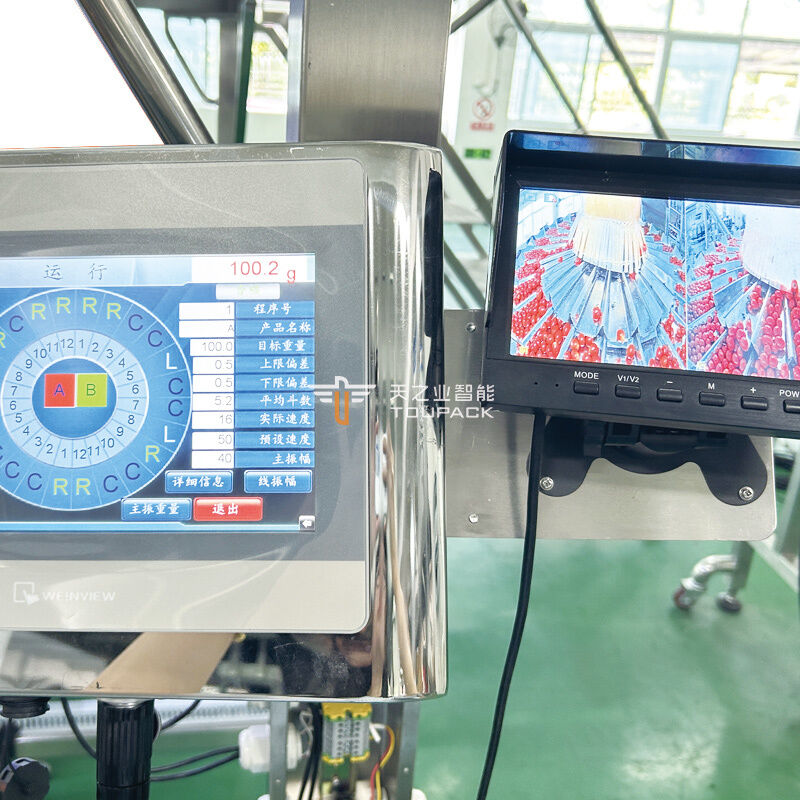 สายการบรรจุหีบห่อผลไม้เครื่องชั่งน้ำหนักและบรรจุผลไม้อัตโนมัติระบบบรรจุภัณฑ์ผลไม้กล่อง PET