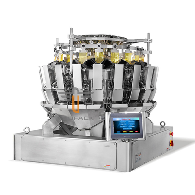 0.5L 0.8L Multihead Weigher Machine สำหรับคุกกี้อาหารลูกเกดสำหรับสัตว์เลี้ยงลูกเกด