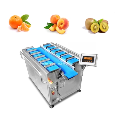 40BPM 10 หัว 14 หัวผลไม้ Multihead Weigher Tangerine Orange Belt Conveyer Weighing