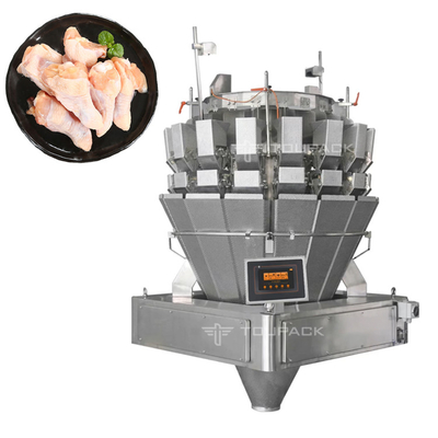มูลติฟункชัน 16 หัวสกรูอาหาร Weigher น้ําหนักและเครื่องบรรจุสําหรับขาไก่สด