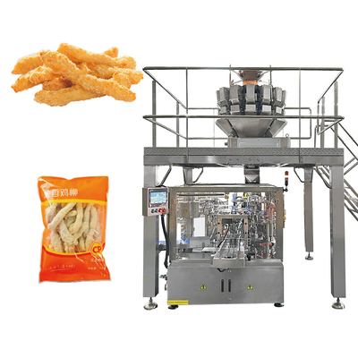 เครื่องบรรจุกระเป๋าสะพายอัตโนมัติสําหรับเนื้อไก่