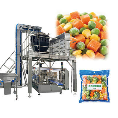 เครื่องบรรจุผักแช่แข็งแบบ Multihead Weigher สำหรับโรงงานแปรรูปอาหาร