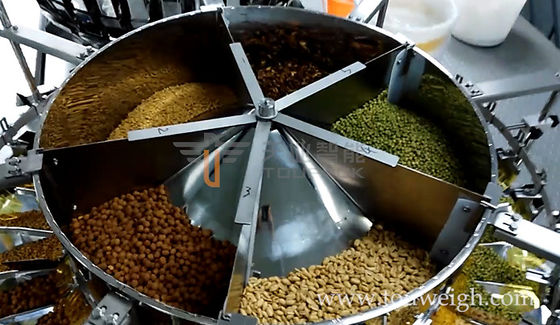 Nuts Scale Multihead Weigher 0.8L Dimple Pate พร้อมระบบควบคุม MCU