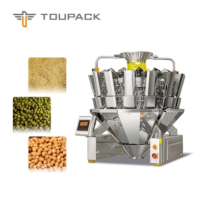 Granules Multihead Weigher 0.8/1.6L Granules Multihead Weigher Multiweight Machine Nuts จานธรรมดา / Dimple Palte