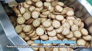 เครื่องบรรจุแนวตั้งอัตโนมัติ 200 ก.-1,000 ก. สำหรับผลิตภัณฑ์เม็ดและผลิตภัณฑ์ขบเคี้ยว