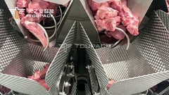 เครื่องชั่งน้ำหนักรวมเครื่องป้อนสกรูอัตโนมัติบรรจุเครื่องบรรจุเนื้อสัตว์อาหารเหนียว