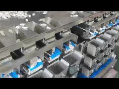 เครื่องชั่งน้ำหนักอาหารสด 8 หัว 3 ชั้น สำหรับบรรจุถุงหมอนแบบครีบฉลาม